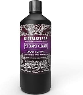 DirtbustersPet Carpet Cleaner 1 Litre Professional Carpet and Upholstery extraction shampoo solution cleaner with reactivating odour treatment. Suitable For all Carpet Cleaning extraction Machines
