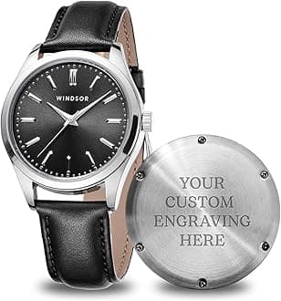Engraved Watch for Men - Boyfriend Fiance Husband Gift Customized Personalized Watches for Men