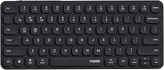 RapooE9050L Multi-Device Wireless Keyboard, Blade-Series E9050L 78-Key Ultra-Thin Keyboard, Support 4 Devices, Low-Profile, Quiet, USB-C, Rechargeable, Al-Alloy Frame, for Windows/Mac/Linux/Chrome