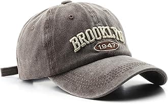 Brooklyn Hat Vintage Brooklyn 1947 Dad Hat Washed Cotton Unstructured Baseball Cap for Men & Women