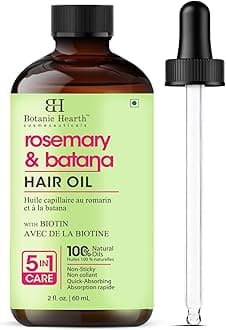 100% Pure Rosemary Batana Oil For Hair Growth & Hair Treatment Oils 2 Fl Oz | Infused with coconut Oil | Hair Oil Repairs Dry Damaged Hair, Strengthening, Healthier | All Hair Types