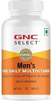 GNCMen's One Daily Veg Multivitamin |30 Tablets| Improves Muscle Performance | Enhances Immunity | With Vitamin A, C, E, and D3| Imported| Formulated In USA