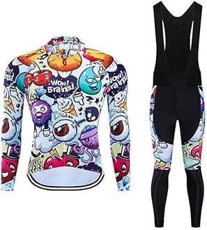 MOXILYN Men's Quick-Dry Cycling Jersey Set Road Bike Bicycle Shirt + Bib Pants with 9D Gel Padded MTB Riding Clothing kit