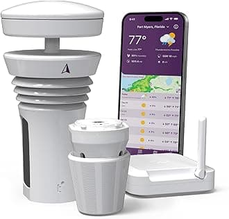 Tempest Weather System with Built-in Wind Meter, Rain Gauge, and Accurate Weather Forecasts, Wireless, App and Alexa Enabled