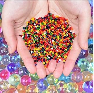 SSKR Crystal Jelly Water Balls Rubber Jelly Beads Growing Orbeez, Round - Pack Of 5000 Pcs, 0.2 Cm