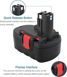 BURGARDEN 18V 4500mAh 2Pack Ni-MH BAT181 Battery for Bosch BAT180 BAT181 BAT025 BAT026 BAT160 BAT189 PSR18 VE-2 GSR VE-2 GSB18 VE-2 13618 22618 23618 1644K 1662B 3860CK