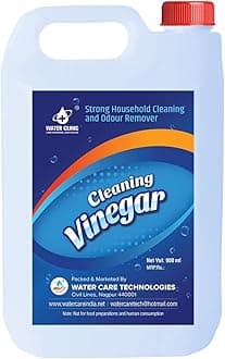 White Vinegar for Household Surface Cleaning/Glass Stainless Steel/Ceramic/Vegetables & fruits/Lime Scale Remover/Odor Removal in Fridge/Dishwasher (900ml)