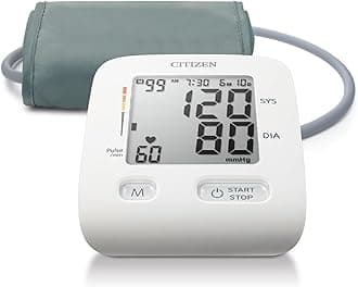 Citizen Upper Arm Blood Pressure Monitors with Large Cuff - BP Monitor Blood Pressure Machine with Large Digital Display, Irregular Heartbeat, Hypertension and Body Movement Indicators for Home Use