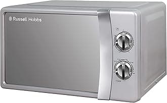 RHMM701S 17 Litre 700 W Silver Solo Manual Microwave with 5 Power Levels, Ringer & Timer, Defrost Setting, Easy Clean