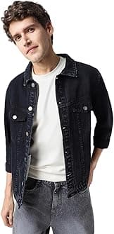 Urbano FashionMen's Regular Fit Washed Full Sleeve Denim Jacket