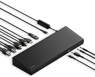 Triple Display DisplayLink Docking Station Hub with 3 HDMI Ports, 2 DisplayPorts for Triple 4K Display with 85W Power Delivery, Gigabit Ethernet, 3.5mm Mic/Speaker, 1 USB-C and 5 USB-A Ports