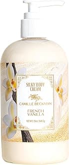 French Vanilla Scented Silky Body Cream, Daily Moisturizer for All Skin Types | Non-Greasy Vegan Formula to Nourish and Soften Hands and Body, 13 Ounce