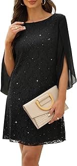 Wedding Guest Cocktail & Formal Dresses for Women - Lace Sequin Prom Evening Dress