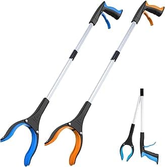 2pcs Reacher Grabber - Foldable Gripper and Reaching Tool - 32”