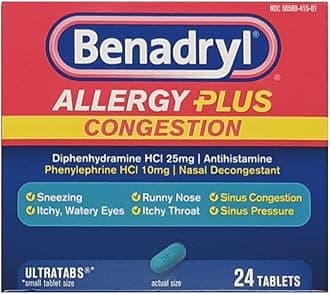 Allergy + Congestion, 24 Tablets Each (Pack of 4)