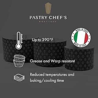 Deluxe Heavy Corrugated Gold and Brown Design Paper Large Panettone Paper Molds - 7.3'x 4.25' - 6 Pieces