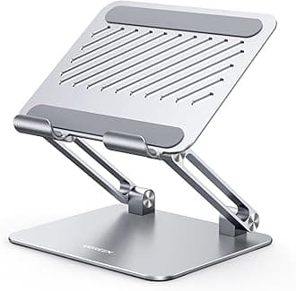 UGREEN Tablet Stand, Foldable, Adjustable Height, Tilt, Aluminum, Improves Posture, Convenient to Carry, Chargable, Ergonomic Design, Desktop Vertical Stand, Fits iPad/Kindle/Surface/Switch 4.7-12.9