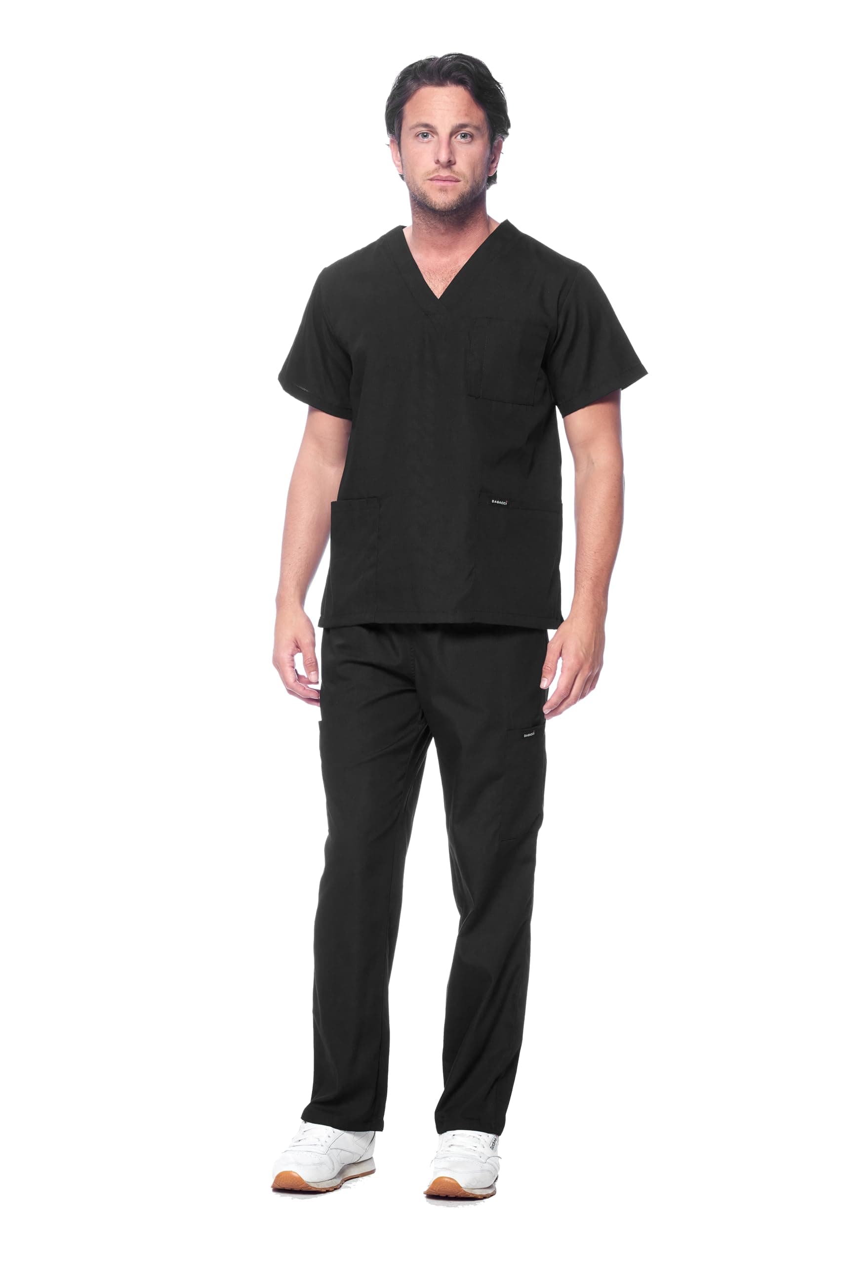 Dagacci Scrubs Medical Uniform Women and Man Scrubs Set Medical Scrubs Top and Pants
