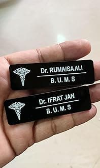 personalised acrylic engraved doctor name badges 19*79mm (pack of 2)- Multi color