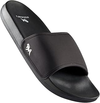 Eco Slides for Women | Natural Rubber Lightwear Slippers (Coal Black)