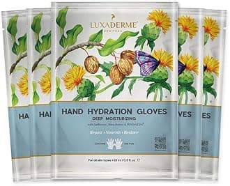 Hand Hydration Gloves | Deep Moisturising Gloves | Long Lasting Hydration | Evens Out Skin Tone | Nourishes Nails & Cuticles (Pack of 5)