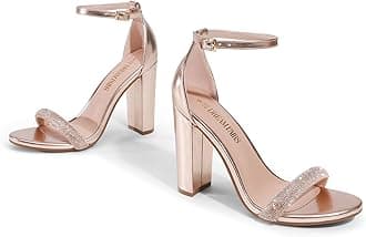 DREAM PAIRS Women's Hi-Chunk High Heel Pump Sandals