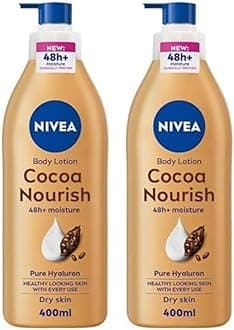 NIVEA Body Lotion for Dry Skin, Cocoa Butter, 5in1 Complete Care, 48H Deep Moisture, 400ml (Pack of 2)