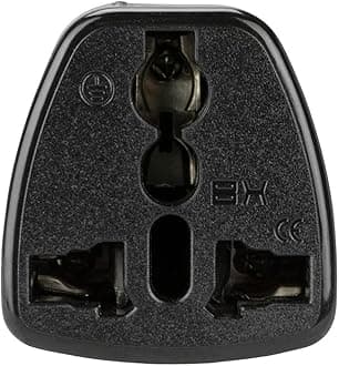 BoxWave Universal to UK Outlet Plug Adapter, Type G Socket Coverter - Black, Plug Adapter for Smartphones and Tablets