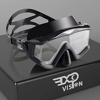 - Adult Pano 3 Scuba Diving Mask, Tempered Glass Snorkel Mask Anti-Fog Swim Mask No Leakage Swim Goggles with Nose Cover Snorkeling Gear for Snorkeling, Freediving, Swimming