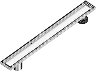 Neodrain 32-Inch Side Outlet Linear Shower Drain with Tile Insert Grate,Brushed 304 Stainless Steel Rectangle Shower Floor Drain,Floor Shower Drain with Adjustable Leveling Feet, Hair Strainer,813 mm