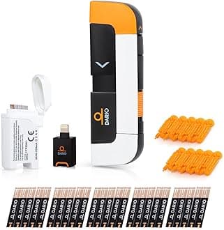 - Smart Glucose Monitor Kit | Lightning Adapter (Compatible with iPhone 14 and earlier) | Test Blood Sugar Levels & Manage Diabetes, Testing Kit Includes: Glucometer with 25 Strips, 10 lancets
