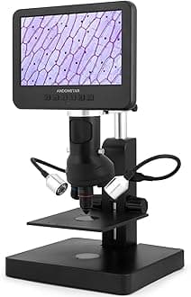 Andonstar AD246P 1000X Digital Microscope for Adults,3 Lens 7 '' LCD for Biological Observe and PCB Repairing SMD/SMT,32G SD Card