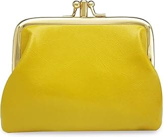 Coin Purse, Kiss Lock Coin Purse for Women, Large Capacity Coin Pouch,Vintage Change Purse Cute Car Coin Holder for Women (3-Yellow)