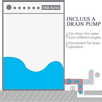 17.7 lbs Full-Automatic Washing Machine with Drain Pump, Compact Washer, 10 Wash Program & 8 Water Level, Ideal for Apartment, Dorm, RV Gold