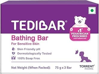 Moisturising Baby Bathing Bar 75gx3 (Pack of 1) 100% Soap Free No. 1* Pediatrician Prescribed Moisturising Bar - By Torrent Pharma