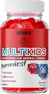 Multikids Gummies - Vitamins for Kids - no Added Sugar - Child Friendly Texture and dose of 9 Vitamins and 3 Minerals - 50 Gummies