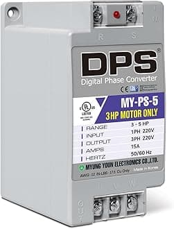 DPS 5HP MY-PS-5 Used for 3HP(2.2kW) 9A Motor, Single to 3 Phase Converter, 1 DPS Must Be Used for 1 Motor Only, Input/Output 200-240V, UL Listed