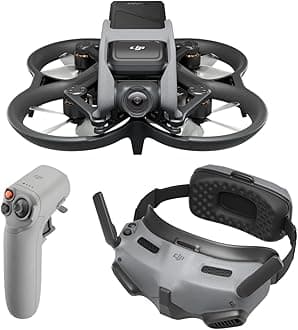 Avata Explorer Combo, FPV Drone with Camera 4K, Super-Wide 155° FOV, Includes New RC Motion 2 and Goggles Integra Black, FAA Remote ID Compliant