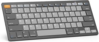 OMOTON Bluetooth Keyboard Compatible with iPad 10th Generation, iPad 10.2 (9th/8th/7th), iPad Pro 13/12.9/11 inch, iPad Air/Mini and More Bluetooth Enabled Devices, Graphite Gray
