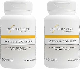 Active B-Complex - with Choline and Methylfolate - Cellular Energy, Immune Function & Heart Health Support with Vitamins B2, B6 & B12*- Gluten-Free -120 Capsules (60 Servings)