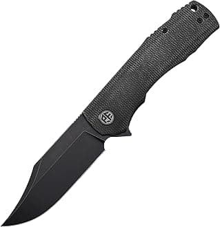 PFP03 Victor,3.58" K110 Satin Blade,140g Micarta Handel Flipper Liner lock Folding knife (Black Stonewashed)