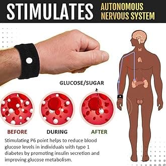 Weimax Sugar Control Wristband,Blood Sugar Control Wristband,Healthify Sugar Control Therapeutic Wristband for Everyone (M-2Pairs)