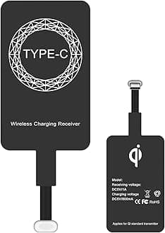 USB Type-C Wireless Charger Adapter - Thin Type-C Charging Patch for Cellphones