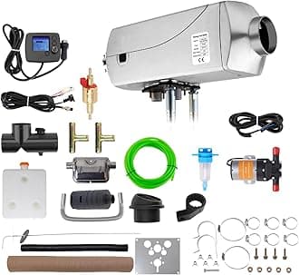 8kW Diesel Heater 24V All in One Diesel Heater,Diesel Water Heater With LCD Display，Aviation Plug，RV Water Heater,7-Speed Adjustment, Low Noise, Diesel Parking Heater for RVs，Trucks, Ships