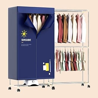 Electric Clothes Dryer, Stainless Steel Portable Dryer for Laundry Drying, 2-Tier 1000W, Floor Mount, Clothing