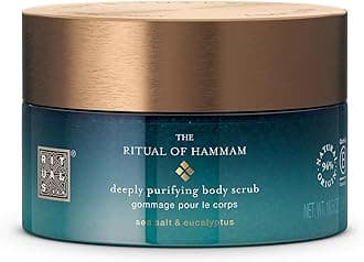 Body Scrub The Ritual of Hammam - Body Salt Scrub Made with Coarse Sea Salt and Eucalyptus Oil - Made from 94% Natural Origin Ingredients - 300g