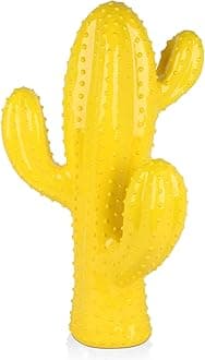 ADMCactus large' - Lacquered resin Pop Art sculpture - Yellow - H68 cm