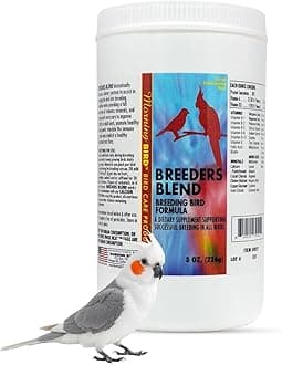 Morning Bird Breeders Blend 8 oz – Protein Supplement for Birds – Supports Breeding, Chick Growth, Muscle Development & Immune Support – Daily Vitamin Blend for Strong Bones & Overall Health
