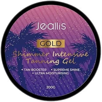 Jeallis Extreme Dark Intensive Tanning Luxe Gel, Tan Enhancer Carrot Gold Shimmer Tanning Gel For Outdoor Sun, Tanning Butter With Dark Carrot Sun Tanning Oil For Natural Faster Darker Tan Spf0 200ml