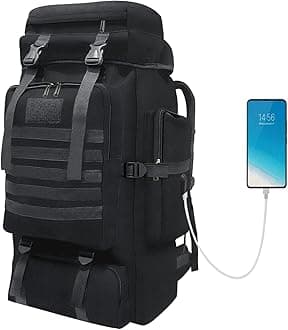 Wesoke80L 100 Liters Camping Hiking Backpack for Men Women, Waterproof Extra Large Outdoor Travel Military Tactical Rucksack